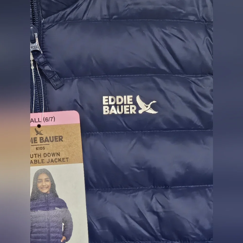 Eddie Bauer Kids Puffer Jacket in Deep Blue - Picture 3 of 7